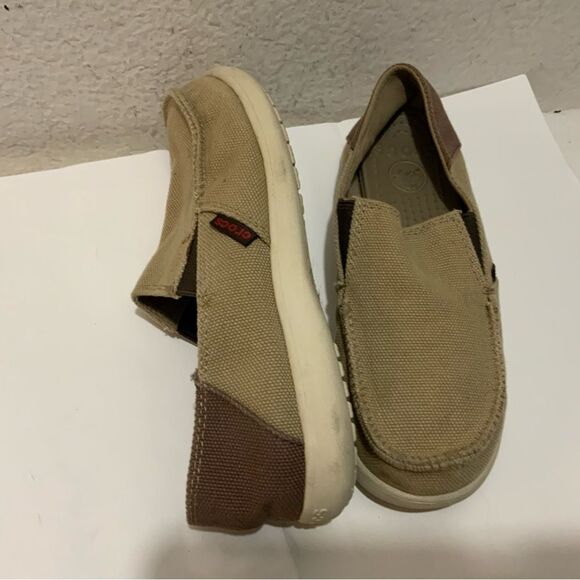 CROCS Sanuk Style Shoes Great Condition Size 5 Tan Beach Boat - Picture 9 of 10